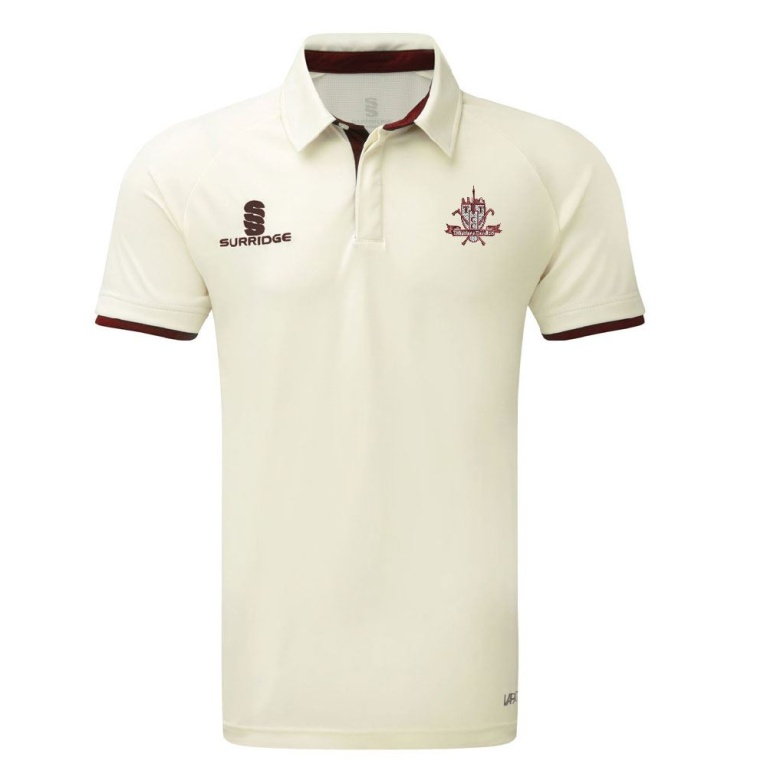 Tetherdown Trundlers CC - Ergo Short Sleeve Maroon Trim Shirt