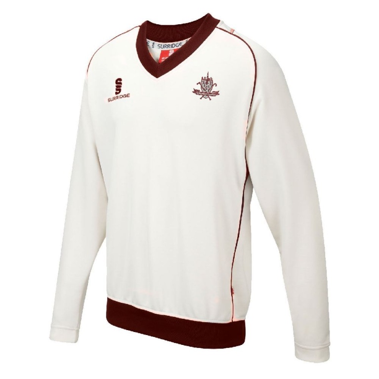 Tetherdown Trundlers CC - Long Sleeve Sweater Maroon Trim