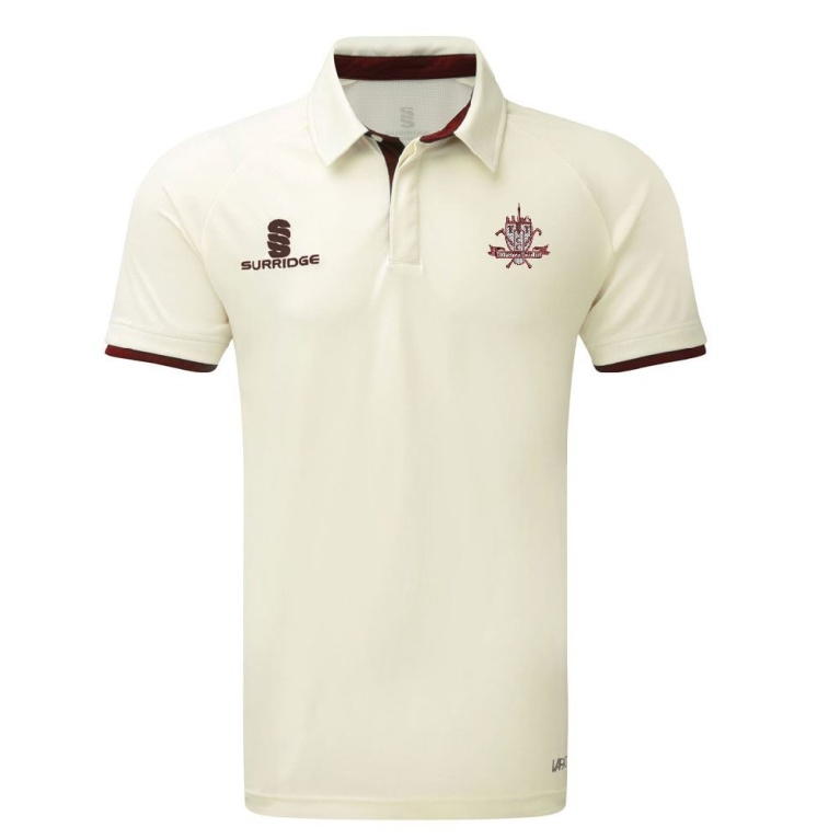 Tetherdown Trundlers CC - Ergo Short Sleeve Maroon Trim Shirt